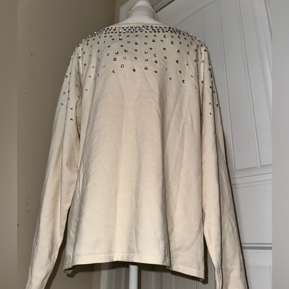 linea by louis dell'olio jeweled lightweight sweater - Picture 8 of 12